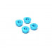 Realistic Aluminum Serrated Wheel Locknut (4 pcs) Blue