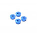 Realistic Aluminum Serrated Wheel Locknut (4 pcs) Dark Blue