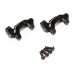 Aluminum Front C-Hub - 1 Pair Black