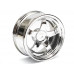 5-Spoke Wheel Set (4Pcs) Chrome For 1/10 RC Car (3mm Offset)