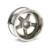 5-Spoke Wheel Set (4Pcs) Chrome For 1/10 RC Car (6mm Offset)