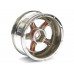 5-Spoke Wheel Set (4Pcs) Chrome + Red For 1/10 RC Car (6mm Offset)