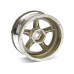 5-Spoke Wheel Set (4Pcs) Chrome + Gold For 1/10 RC Car (3mm Offset)