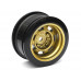 Classic Fake Tire Wall Wheel Set (2Pcs) Gold For 1/10 RC Car (6mm Offset)