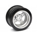 Classic Fake Tire Wall Wheel Set (2Pcs) Silver For 1/10 RC Car (6mm Offset)