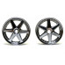 6-Spoke Wheel Set (2Pcs) Gun Metal For 1/10 RC Car (3mm Offset)
