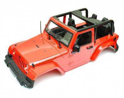 Wrangler Hard RC Body For 1/10 RC Crawler Convertible Red