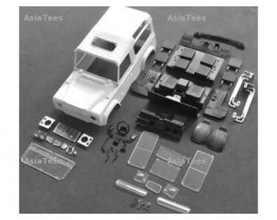 Defender D90 1/10 Hard Plastic Body Kit W/ Interior