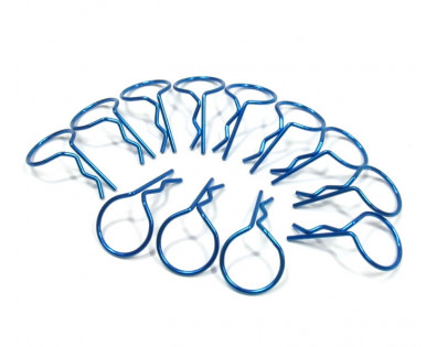 Large-Ring Body Clips 100 pcs Blue (32 mm)