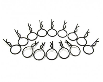 Large-Ring Body Clips 100 pcs Black (32 mm)