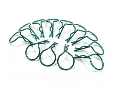 Large-Ring Body Clips 100 pcs Green (32 mm)