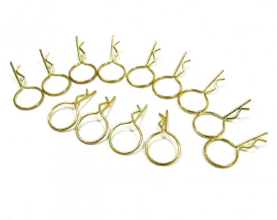 Large-Ring Body Clips 100 pcs Gold (32 mm)