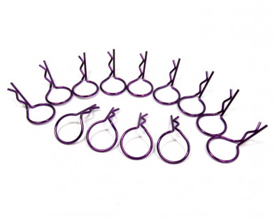 Large-Ring Body Clips 100 pcs Purple (32 mm)