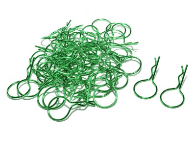 Large-Ring Body Clips 50 pcs Green (32 mm)