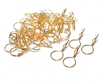 Large-Ring Body Clips 50 pcs Gold (32 mm)