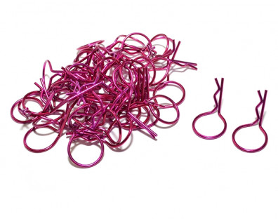 Large-Ring Body Clips 50 pcs Purple (32 mm)