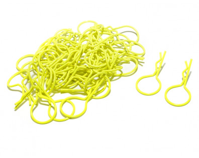 Large-Ring Body Clips 50 pcs Yellow (32 mm)