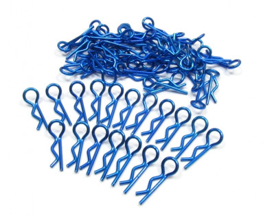 Small-Ring 45 Deg Body Clips 100 pcs Blue (20 mm)