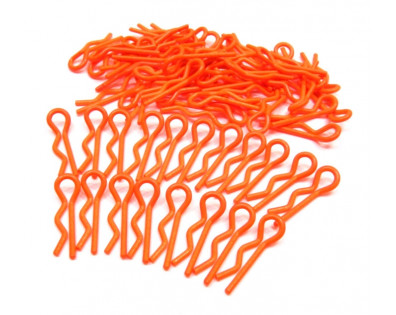 Small-Ring 45 Deg Body Clips 100 pcs Orange (20 mm)