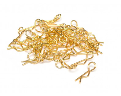 Small-Ring 45 Deg Body Clips 50 pcs Gold (20 mm)