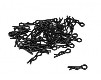Small-Ring Body Clips 50 pcs (15mm) Black