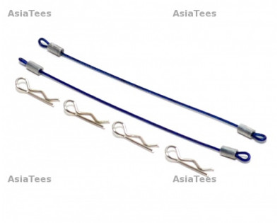 100MM Body Clip Retainer(2) W/ 4 Body Clips For 1/10 Car Blue