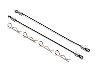 100MM Body Clip Retainer(2) W/ 4 Body Clips For 1/10 Car Black