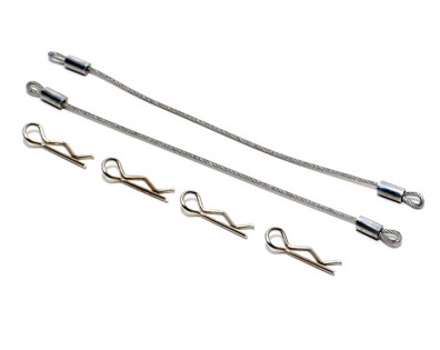 100MM Body Clip Retainer(2) W/ 4 Body Clips For 1/10 Car Gun Metal