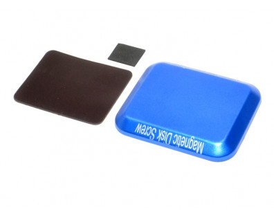 Aluminum Screw Tray With Magnetic Pad For RC Car (108MM X88MM) Dark Blue
