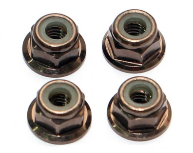 4MM Aluminum Locknut Gun Metal