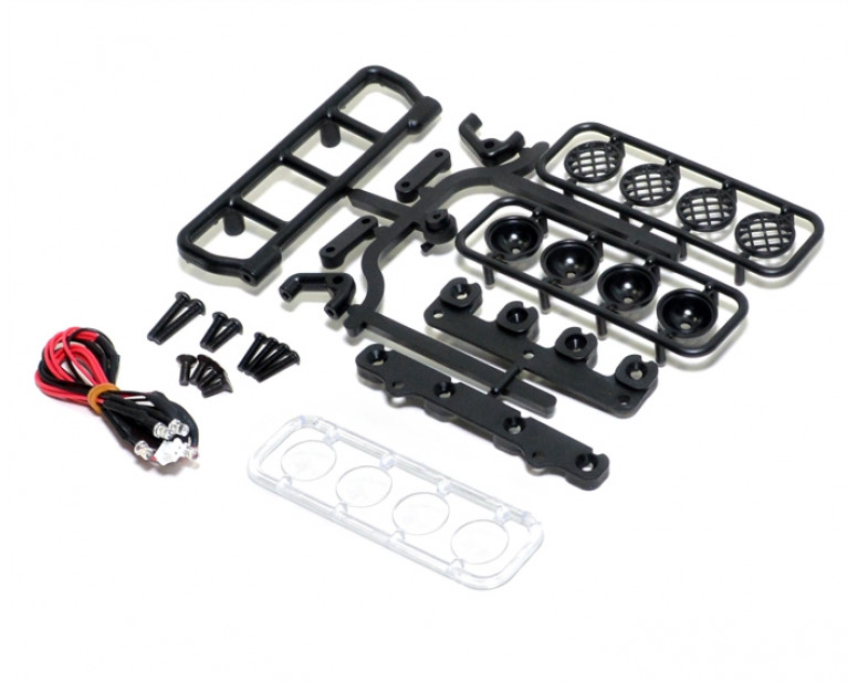 Realistic Folding 4 Bucket Light Bar W/high Brightness Spot Led Light Set Black