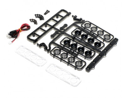 Realistic Folding 6 Bucket LED Light Bar W/ High Brightness Spot Light Set Black 