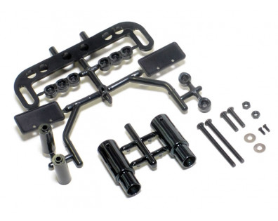 Realistic RC Exhaust Tune Pipe W/Accessories Black