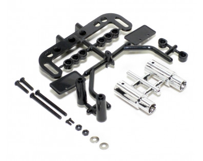 Realistic RC Exhaust Tuned Pipe W/accessories Silver