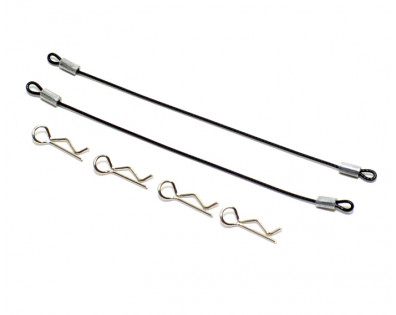 110MM Body Clip Retainer(2) W/ 4 Body Clips For 1/10 Car Black