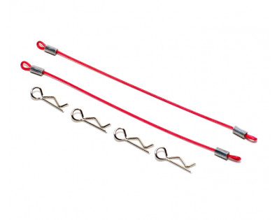 110MM Body Clip Retainer(2) W/ 4 Body Clips For 1/10 Car Pink