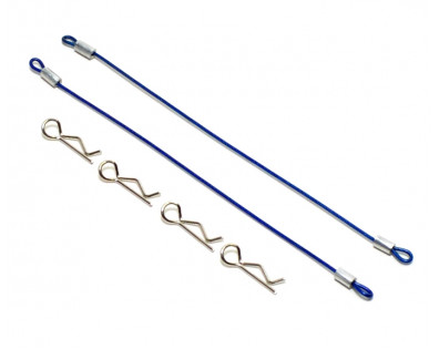 120MM Body Clip Retainer(2) W/ 4 Body Clips For 1/10 Car Blue