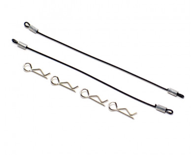 120MM Body Clip Retainer(2) W/ 4 Body Clips For 1/10 Car Black