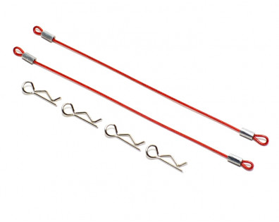 120MM Body Clip Retainer(2) W/ 4 Body Clips For 1/10 Car Red