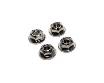 Realistic Aluminum Serrated Wheel Locknut (4 pcs) Titanium