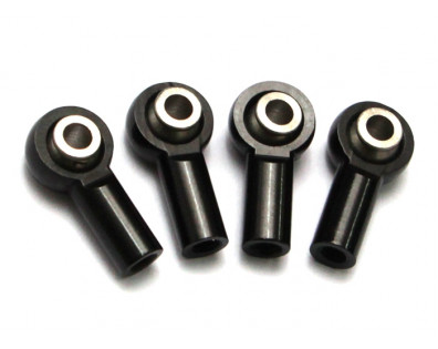 Aluminum M3 Rod Ends Steel Pivot Balls (4pcs) Black
