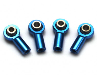Aluminum M3 Rod Ends Steel Pivot Balls (4pcs) Dark Blue