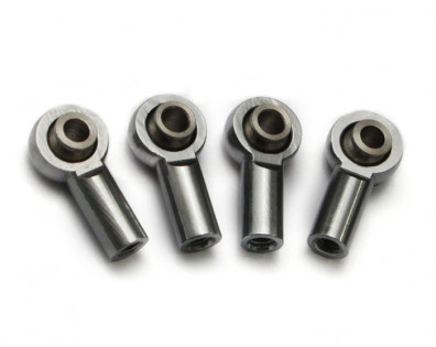 Aluminum M3 Rod Ends Steel Pivot Balls (4pcs) Gun Metal