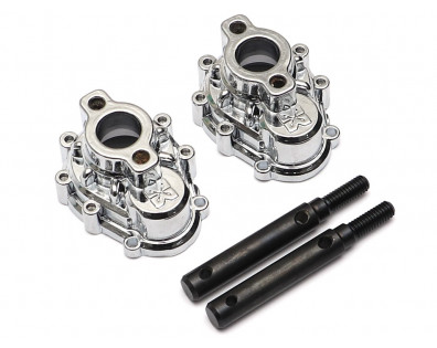 Front & Rear Portal Drive Housing Conversion For Snow Tracks #BRQ90134 TRX4 Silver