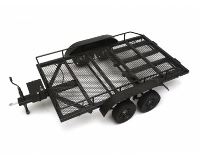 1/10 Scale Aluminum Dual Axle Trailer For Scale Trucks & Crawlers W/ Leaf Spring