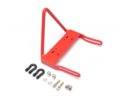 Steel Front Bumper B With Towing Hooks  - 1 Set Red