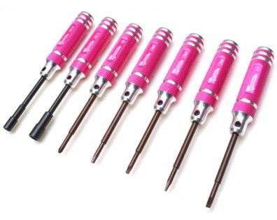 Mini Tools Set (7pcs) 1 Set With Carrying Bag Pink