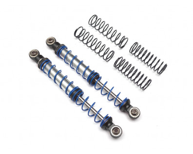 Aluminum Double Spring Shocks 100mm (2) for Crawlers Black