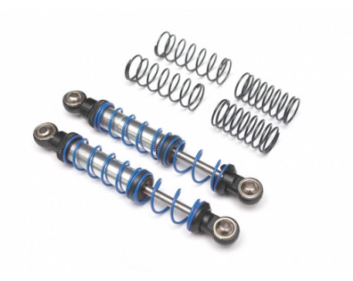 Aluminum Double Spring Shocks 80mm (2) for Crawlers Black