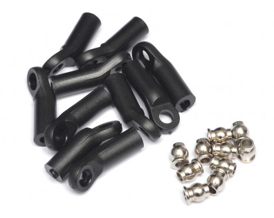 M3 Nylon Rod Ends (Upwards) 23.5MM w/ Steel Pivot Ball (5.8x3x7.4mm) (10)